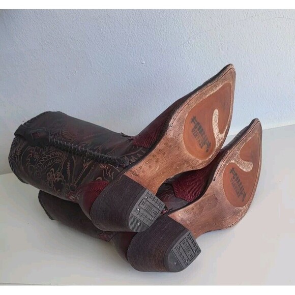 Corral Women's Faded Burgundy Lizard Western Cowgirl Boots Size 8M - Picture 9 of 13